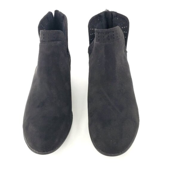 Arizona Jean Co. Women's 9M Julian Black Suede Slip-on Round Toe Ankle Booties - Picture 8 of 8